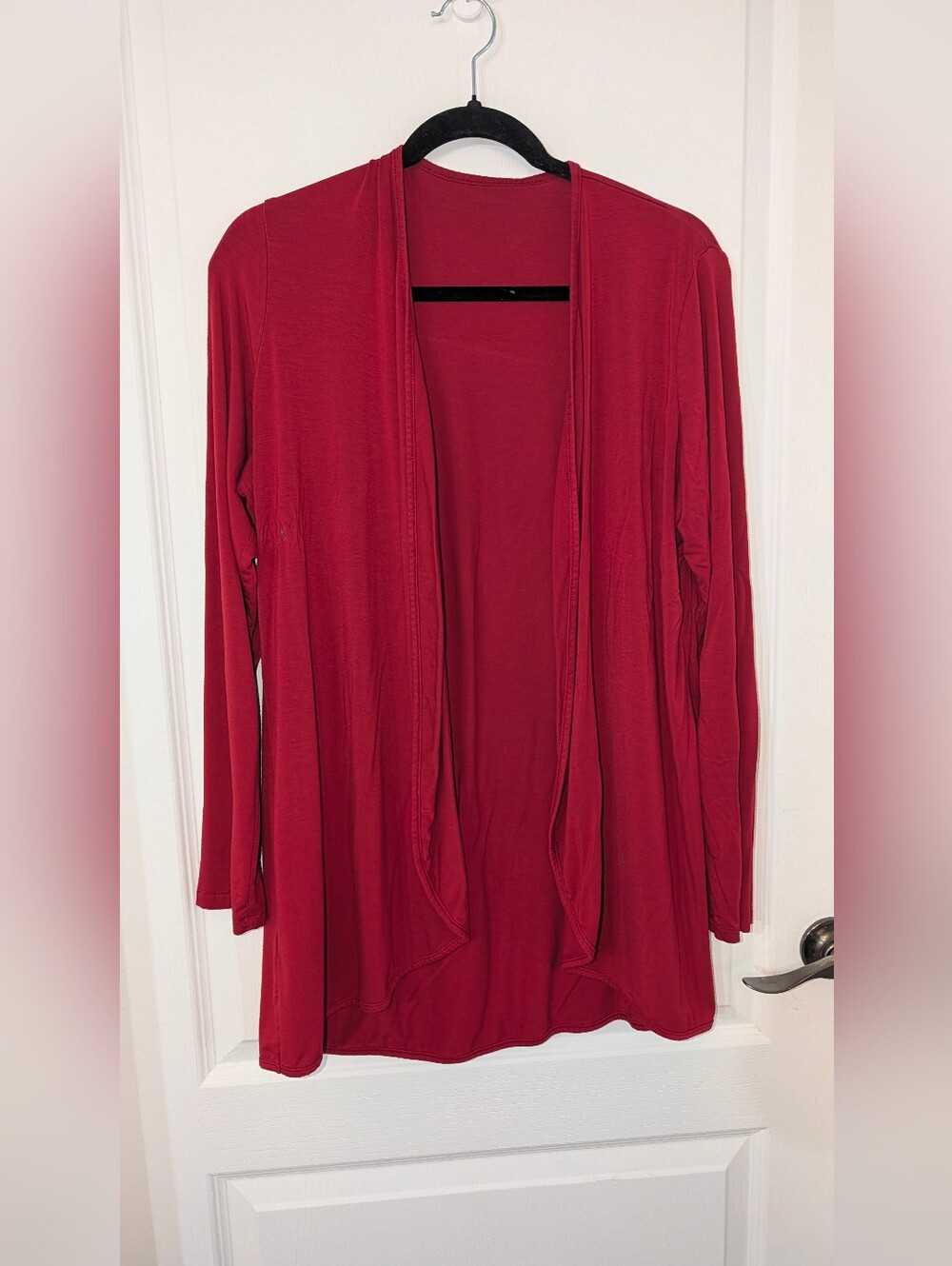 Miik Lightweight Waterfall Cardigan In Red Wine XL